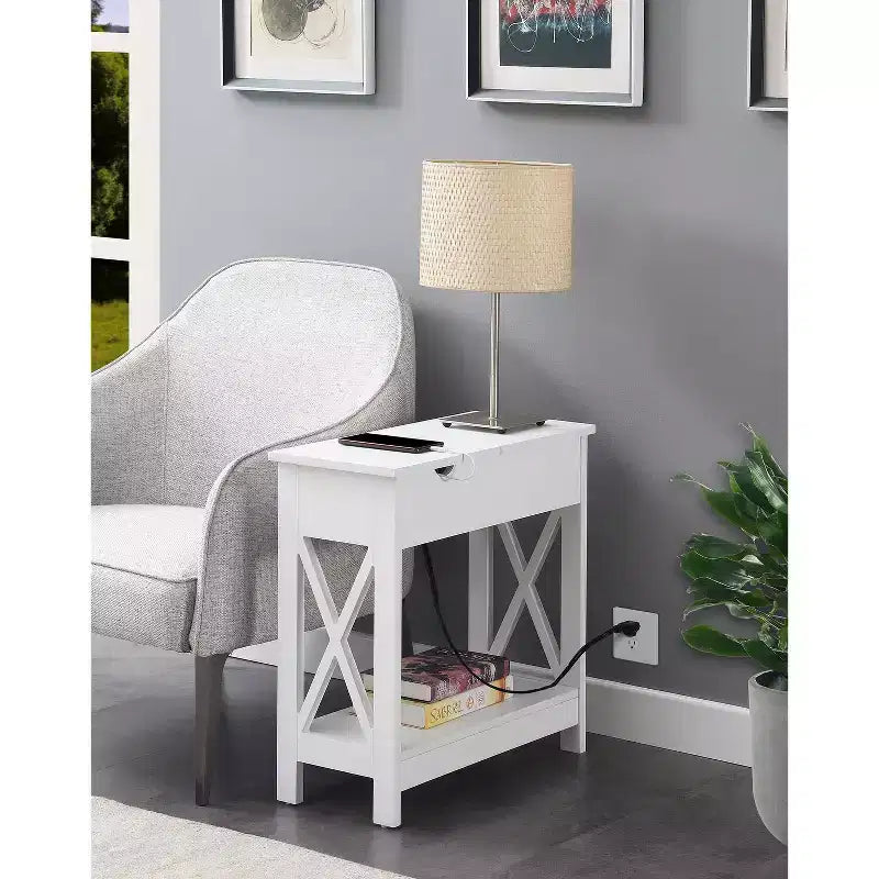 Table d'appoint rectangulaire en bois (1 pièce)