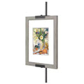 Americanflat Wall Mounted Picture Frame Stand and Artwork Easel with Adaptive Clamps - Black