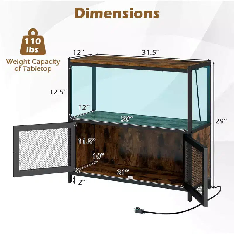 Meuble de bar à café avec lumières LED, buffet industriel avec station de recharge