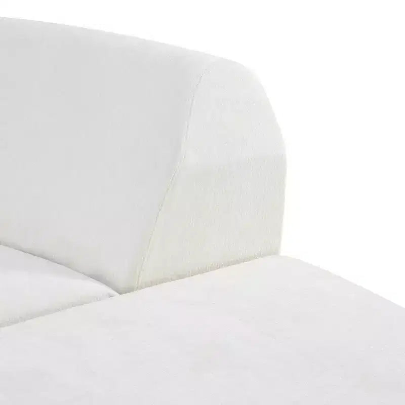 111 Canapé d'angle moderne en forme de L avec pouf, canapé rembourré à assise profonde, canapé 3 places pour salon et salle de séjour
