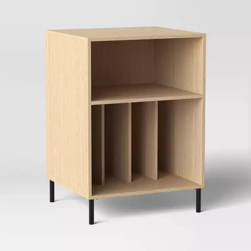 Metal and Wood Record Player Stand Natural - Room Essentials™
