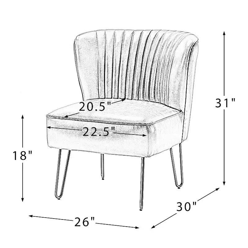 Lot de 2 chaises d'appoint Eustacio Mid-back en similicuir touffeté avec piètement en métal