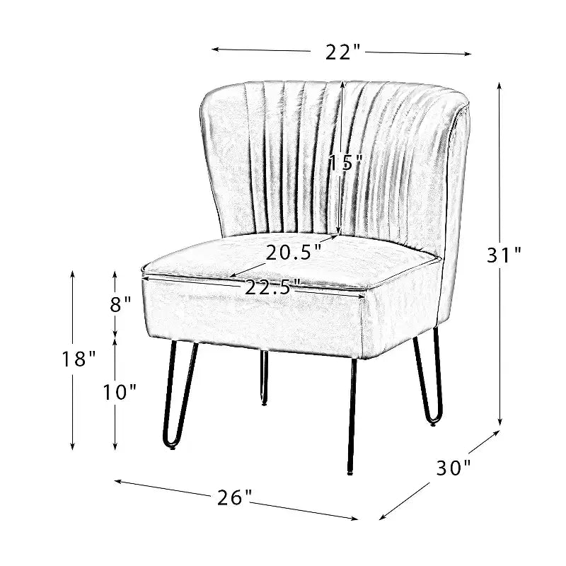 Lot de 2 chaises d'appoint Eustacio Mid-back en similicuir touffeté avec piètement en métal