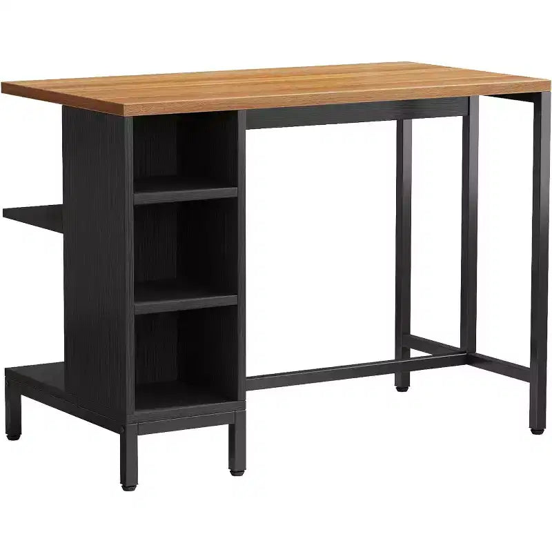 Tribesigns 43 Kitchen Island, Dining Island with 5 Open Shelves