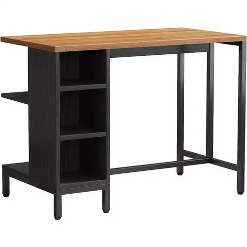 Tribesigns 43 Kitchen Island, Dining Island with 5 Open Shelves
